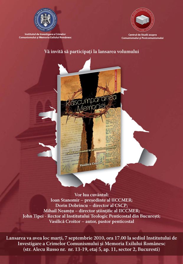 lansarea cartii Rascumoararea Memoriei, de Vasilica Croitor