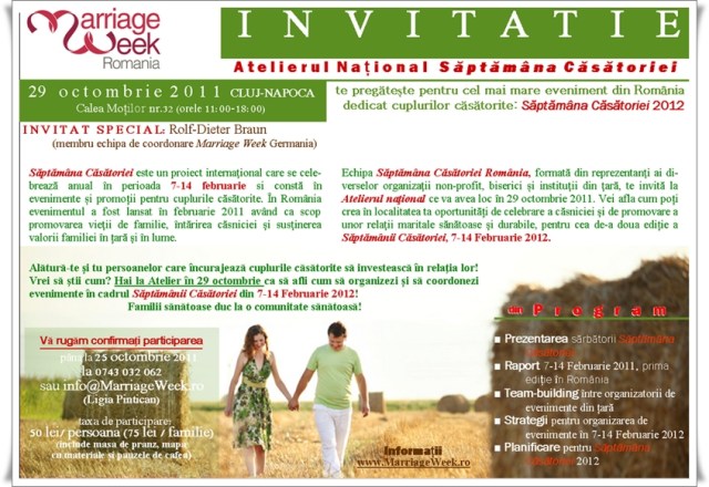 Atelier Saptamana Casatoriei