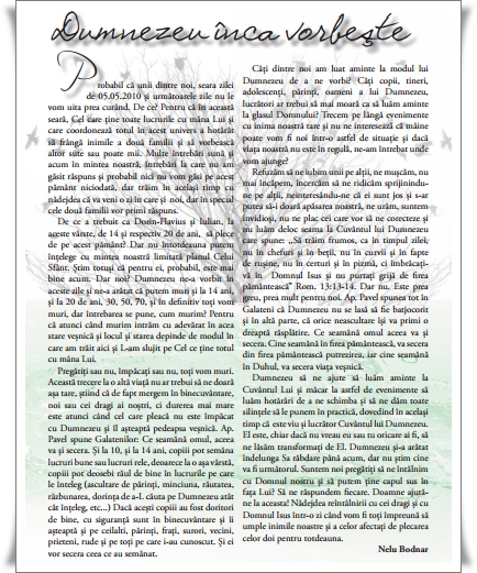 Nelu Bodnar despre moarte