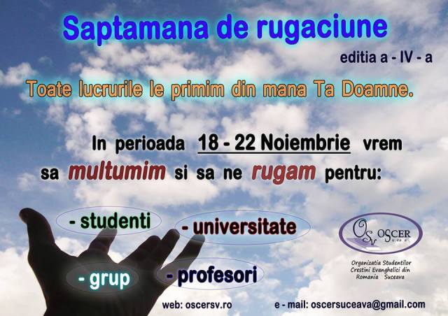 saptamana de rugaciune OSCER
