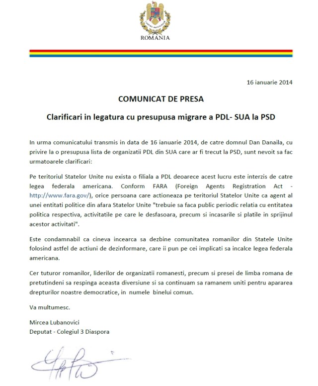 Mircea Lubanovici despre presupusa trecere la PSD