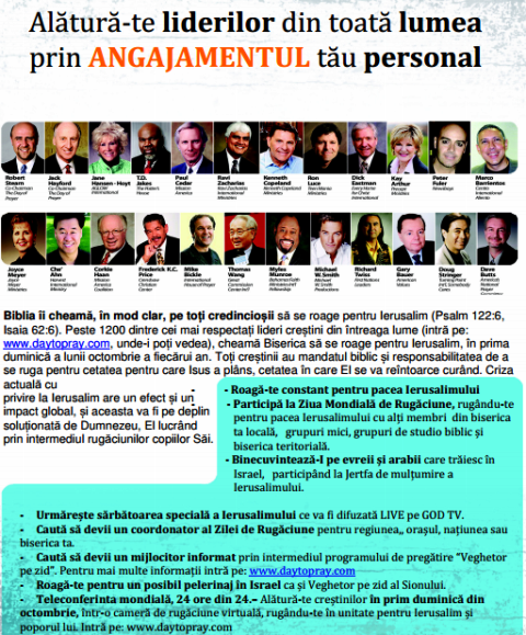 rugaciune pentru pacea ierusalimului 5 octombrie