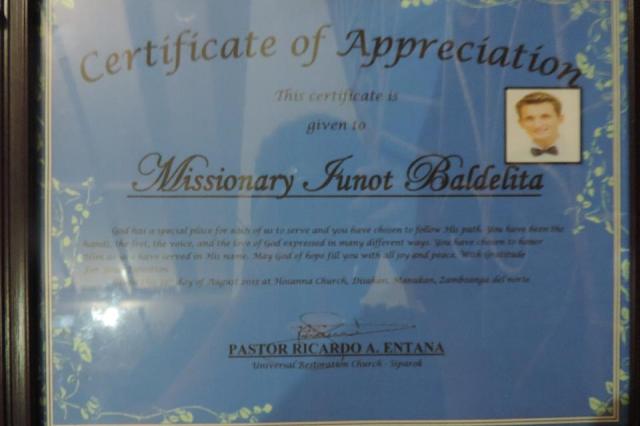 Ionut Badelia - certificat de apreciere