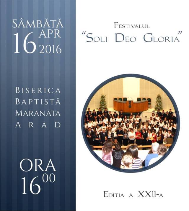 Soli Deo Gloria Arad 2016
