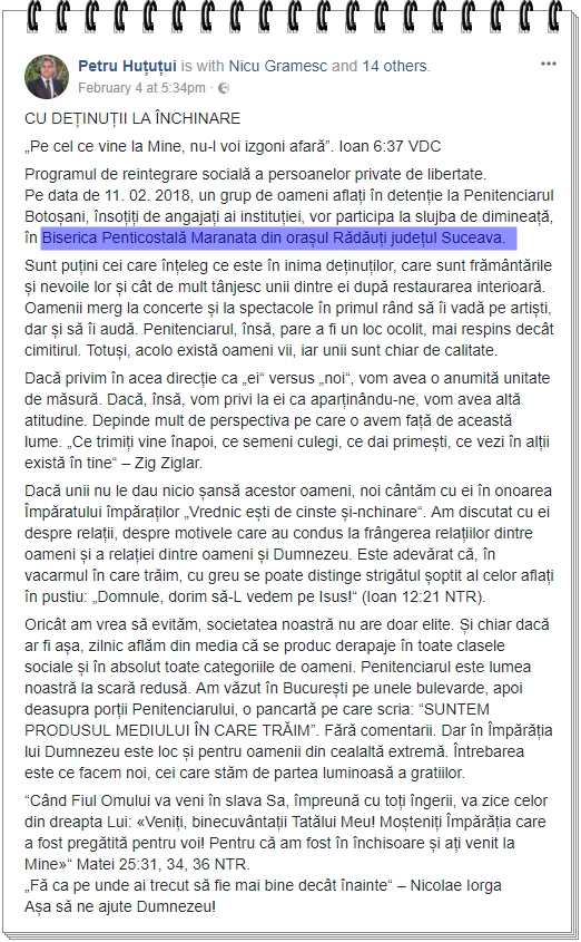 detinuti la inchinare